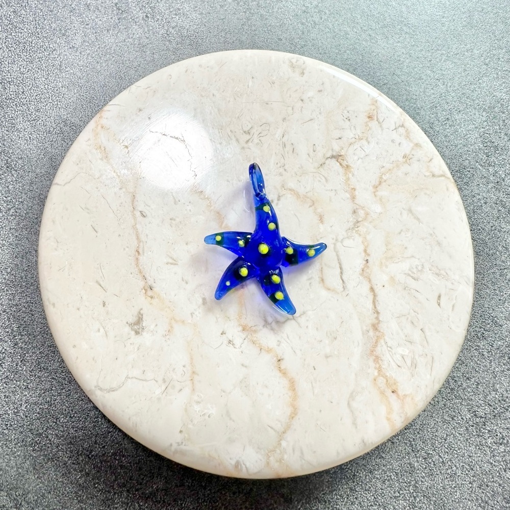Blue Starfish Glass Small Pendant